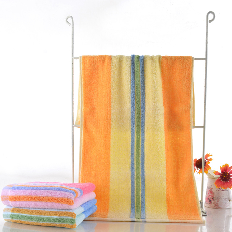 Zhuo Yijia medvilninis rankšluostis veidui su vertikaliu dryžiu | įgeriamumo laikas 16–20 s, 90 g/m², pritaikomas apdorojimas