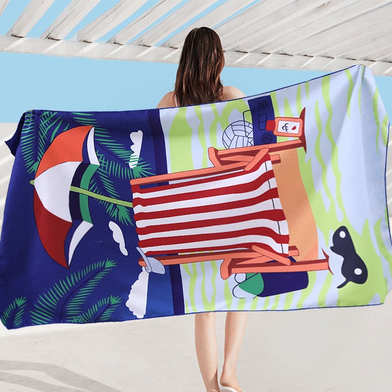 Vonios rankšluostis su kutais – Zanyang mikropluoštas, 230 g/m², logotipo spausdinimas, pritaikytas apdorojimas