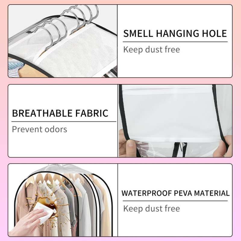 Прашозащитно покривало за висящ гардероб, пластмасово, прахозащита и влагоустойчивост, за съхранение на дрехи (Марка: Yu Sijing; Материал: Пластмаса; Функция: Прахозащита, Влагоустойчивост; Код на продукта: SH2501; Област на приложение: Съхранение на дрехи
