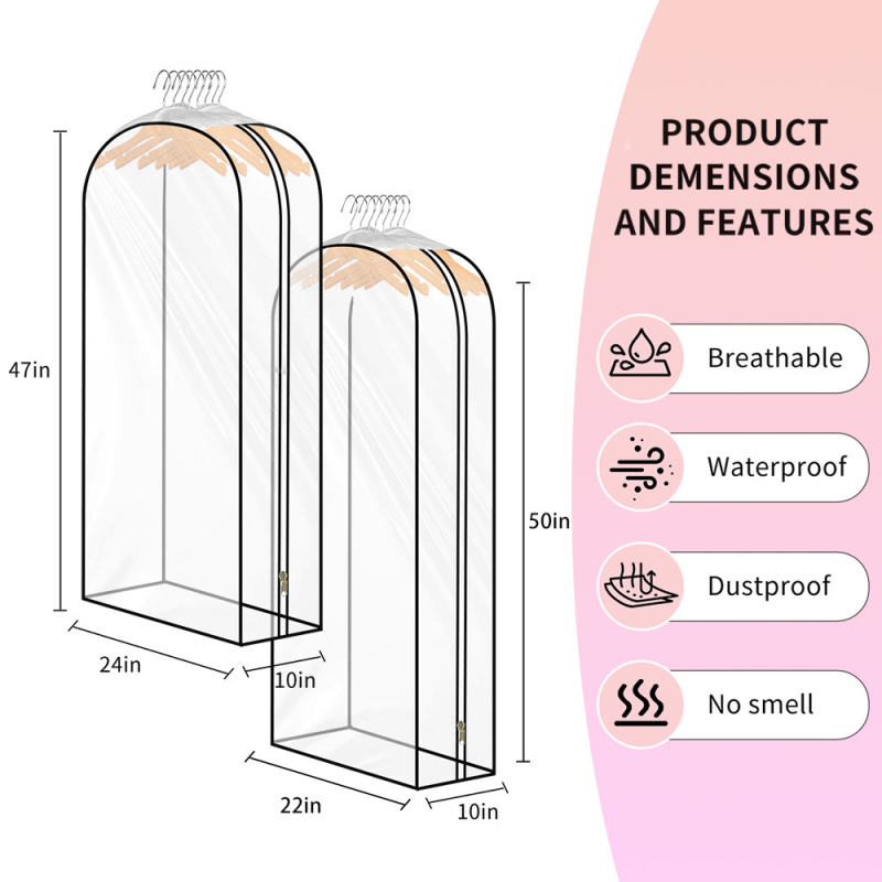 Прашозащитно покривало за висящ гардероб, пластмасово, прахозащита и влагоустойчивост, за съхранение на дрехи (Марка: Yu Sijing; Материал: Пластмаса; Функция: Прахозащита, Влагоустойчивост; Код на продукта: SH2501; Област на приложение: Съхранение на дрехи