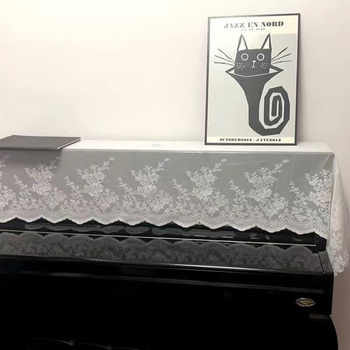 Klavírový kryt – moderný minimalistický štýl, 80% polyester, plný alebo čiastočný kryt proti prachu