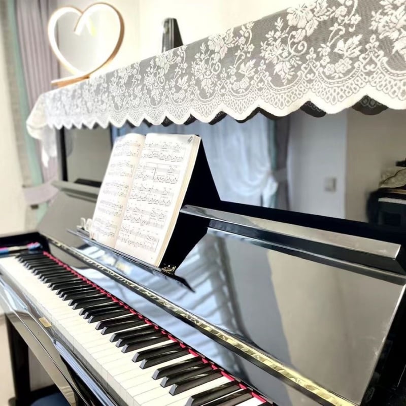 Klavírový kryt – moderný minimalistický štýl, 80% polyester, plný alebo čiastočný kryt proti prachu