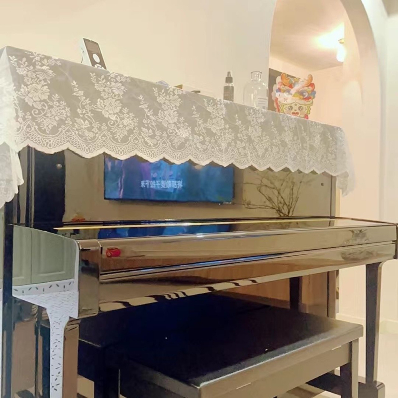 Klavírový kryt – moderný minimalistický štýl, 80% polyester, plný alebo čiastočný kryt proti prachu
