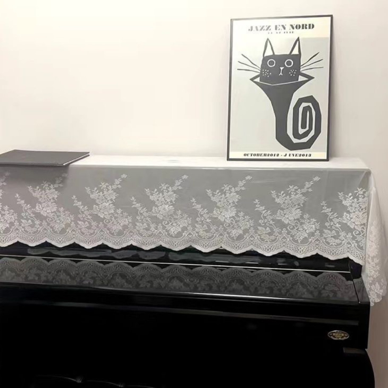 Klavírový kryt – moderný minimalistický štýl, 80% polyester, plný alebo čiastočný kryt proti prachu