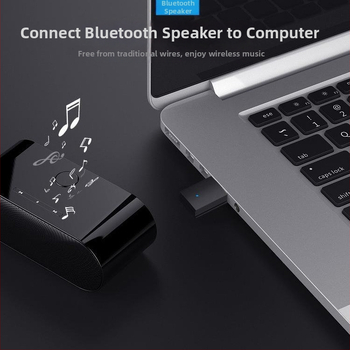 USB-s Bluetooth hangátadó asztali számítógépekhez és noteszgépekhez — USB interfész, Bluetooth 5.0, 2,4 GHz, 3 m hatótáv, külső tápegység