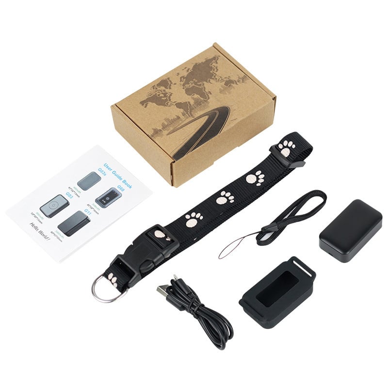 GPS нашийник за домашни любимци с Beidou и Wi‑Fi, точност на GPS 10 m, 32 GB памет, водоустойчив, 86 ч живот на батерията, SOS, вибрационна и аларма за ограда