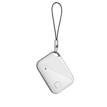 AirTag-ühilduv anti-kaotuse ripatsitracker Bluetooth vahemik ~50 m CR2025 3V aku ABS-korpus alarm