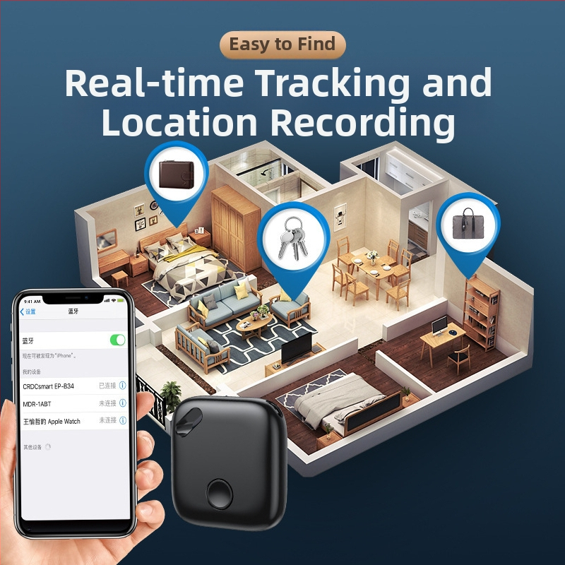 Itag lokátor pre iOS – Bluetooth anti‑stratu, 210mAh batéria, celosvetový dosah, rozmery 35×36×9 mm