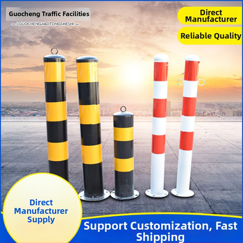 Acélcsőből készült ütközésgátló oszlop közúti közterületeken, kereszteződéseknél és parkolókban