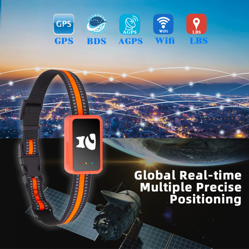 G68P GPS локатор за домашни любимци – висулка, точност на позициониране 10 м, IP67 водоустойчив, 120 ч живот на батерията, Gaode карта интеграция