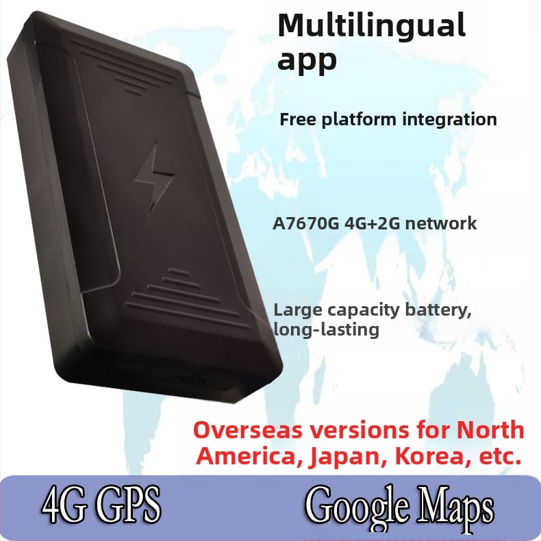 GPS тракер със силен магнит – позициониране GPS + BDS + LBS + WiFi, точност 5 м, аларми: вибрация, мобилен сигнал, периметър и надскорост, живот на батерията 720 ч, размери 104×56×24 мм