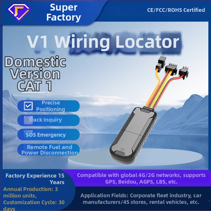 GPS lokalizátor 4G pre vozidlá – alarm proti krádeži s vibráciou, výpadkom napájania, SOS a prekročením rýchlosti; presnosť GPS <10 m, vstavaná anténa