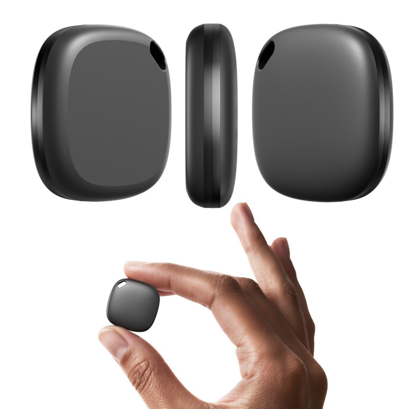 MFi tanúsítványú anti-lopó eszköz szemüveg tokhoz és ékszerdobozhoz Find My helymeghatározással | 6 g, 27×27×7,5 mm, iOS-kompatibilis