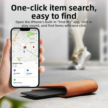 Kártya-formátumú globális nyomkövető Find My / Airtag számára, intelligens pénztárca lopás elleni védelemmel, modell F005, 170 mAh-s akkumulátor, 15,4 g tömeg