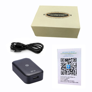 GF21 GPS локатор с точност на позициониране до 10 м; аларми: вибрация, SOS и мобилен аларм; полимерна батерия 96 ч; водоустойчив