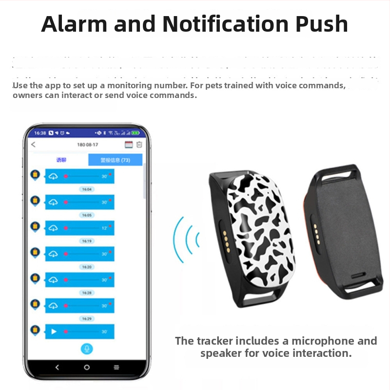 Dzīvnieku izsekošanas ierīce – mini kaklasaite dizains, ūdensizturīgs, reāllaika uzraudzība, lokalizators, ABS korpuss