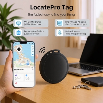 Háziállat és poggyász anti-lopott nyomkövető | Bluetooth GPS nyomkövető, iOS MFi tanúsítvány, 9 g, 220 mAh, USB 2.0