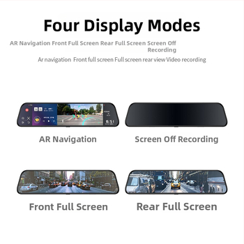 Q7 8MP Dual-Lens dash cam za retrovizor s 170° vidnim kutem i 64GB memorijom