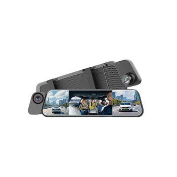 4K kamera u automobilu s GPS navigacijom, 9,66-inčni zaslon, trokanalno snimanje, ADAS