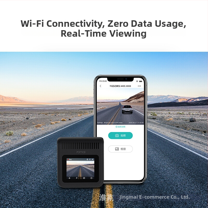 A400 dash kamera, 140° široki kut, otvor blende F2.0, 4 MP, 1620P