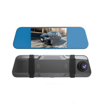 Задно огледало за кола с видеорекордер – двойно заснемане отпред и отзад, 1080p, 5,5-инчов сензорен екран, 170° обзор, цикличен запис