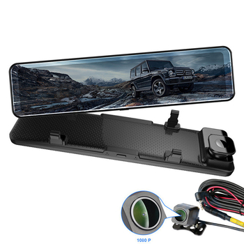 Автомобилен видеорегистратор с 12-инчов дисплей, двойни обективи, 1440P резолюция, WiFi и GPS проследяване