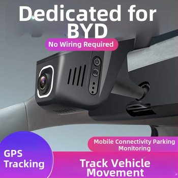 Видеорегистратор с навигация за BYD Seagull/Qin Plus - 2160p, 170° ъгъл на видимост, F1.8, монтаж на предното стъкло, WiFi