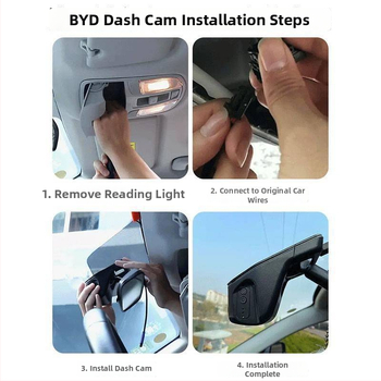 Видеорегистратор с навигация за BYD Seagull/Qin Plus - 2160p, 170° ъгъл на видимост, F1.8, монтаж на предното стъкло, WiFi