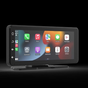 Sistem de navigație pentru mașină cu CarPlay, FM și Bluetooth – navigator portabil de 6,86 inci, cu cameră duală (Model K21, Linux OS, Cameră duală, 1080p, Diafragmă obiectivului principal F20)