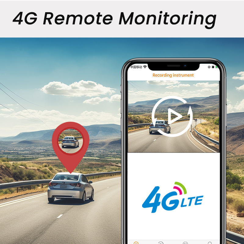 Pametni retrovizor s dvostrukom kamerom sprijeda 4K, cikličko snimanje, nadzor parkiranja i Wi‑Fi