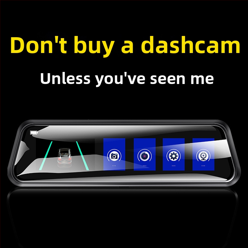 4-камерен автомобилен регистратор с 10-инчов пълен екран, 1080p, 360° обзор, WiFi