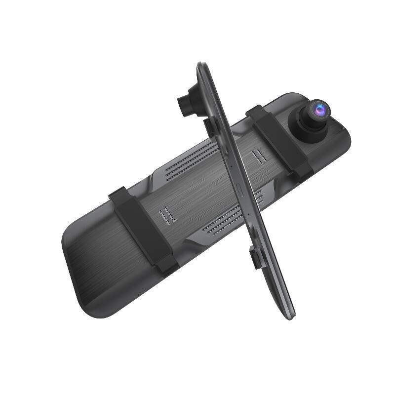 Стрийминг видеорегистратор за автомобил с три камери, 1080p, 170° зрително поле, Wi-Fi, монтаж върху огледало за обратно виждане