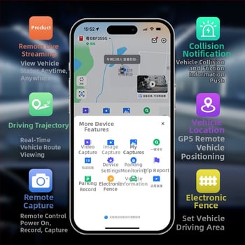 4G diaľkové monitorovanie so záznamom do cloudu, predná a zadná dvojkamera, GPS lokalizácia, 2160P rozlíšenie