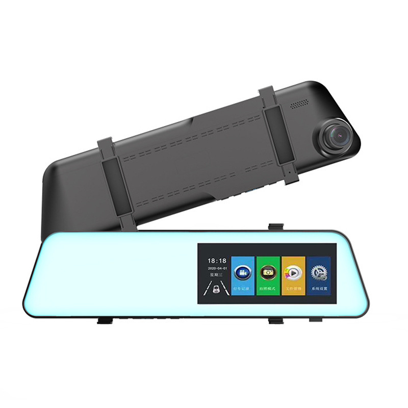 Auto ogledalo dash cam s prednjom i stražnjom dvostrukom lećom, 1080p HD noćno snimanje, DVR