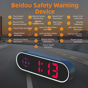 Automobiļa HUD (Head-Up Display) ar Beidou navigāciju, balsu brīdinājumiem, universāla saderība, 2025. gada modelis
