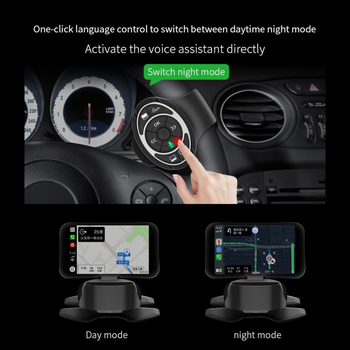 Automobiļu HUD displejs, modelis 1026y, izšķirtspēja 1600x600, ievades signāls: AHD, barošanas avots: plug-in, bezvadu tālvadība