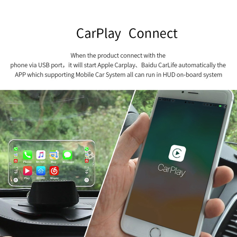 Automobiļu HUD displejs, modelis 1026y, izšķirtspēja 1600x600, ievades signāls: AHD, barošanas avots: plug-in, bezvadu tālvadība