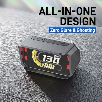 Automašīnas HUD displejs A401, HD izšķirtspēja, OBD2 ievade, barošana caur OBD interfeisu, ABS un PC konstrukcija