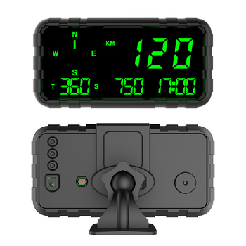 General Tian automašīnas HUD ar GPS, ātruma mērītāju, odometru, ātruma pārsnieguma brīdinājumu un kompasu — universāla saderība