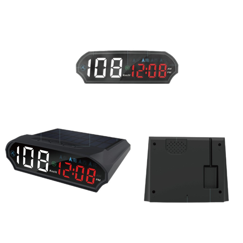 Saules enerģijas HUD displejs automašīnai ar radara ātruma mērītāju, bezvadu GPS, vienkāršs dizains — Zīmols AOEDI, Izcelsme Shenzhen, USB barošana, Svars 0,2 kg