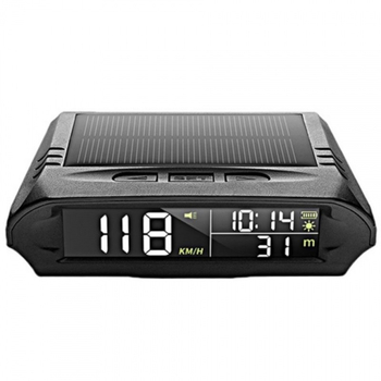 Auto HUD Head-Up displejs, saules enerģijas padeve, bezvadu GPS (ātrums, augstums, laiks)