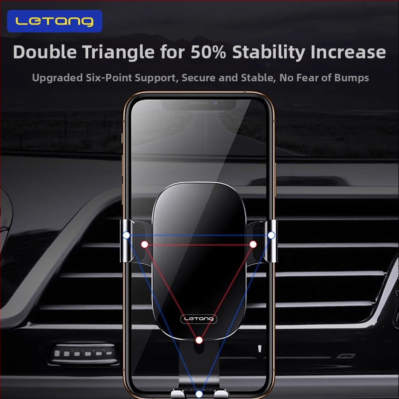 Le Candy gravitacijski držač za telefon u automobilu s pričvršćivanjem na ventilaciju, plastična konstrukcija, za navigaciju, pogodan za automobile i kamione