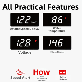 A100 automašīnas HUD displejs ar OBD projekciju, barošana ar bateriju kastīti, manuāla vadība