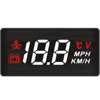 A100 automašīnas HUD displejs ar OBD projekciju, barošana ar bateriju kastīti, manuāla vadība