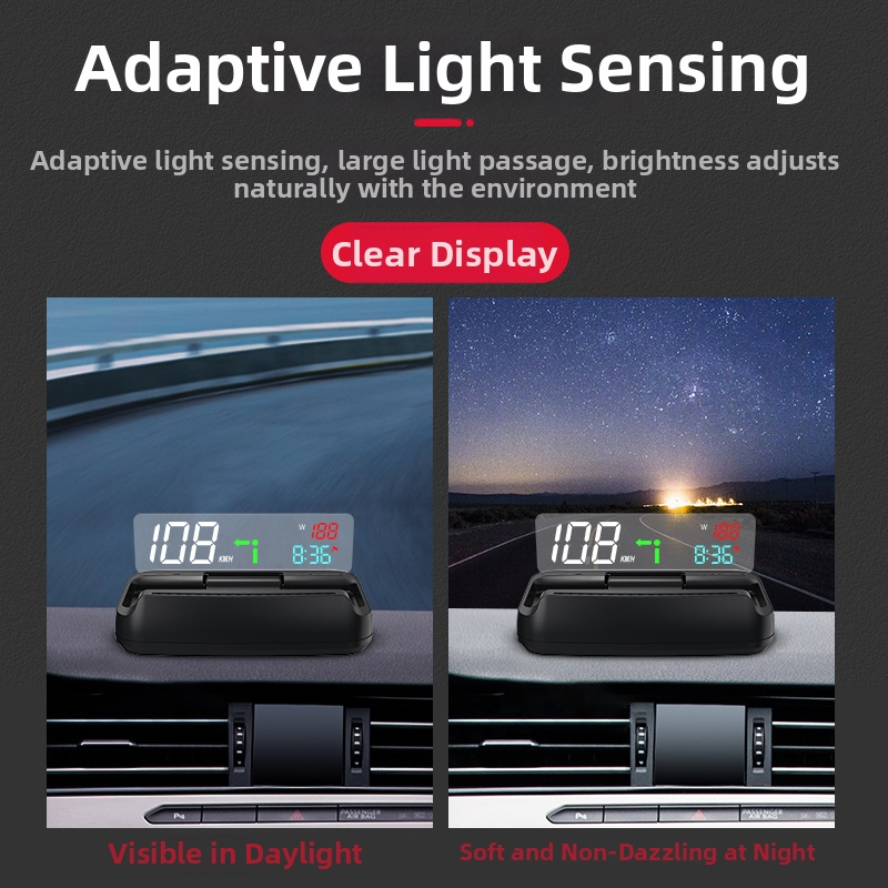 Automobiālais HUD MX-GPS, USB barošana, manuālā vadība, 58 g