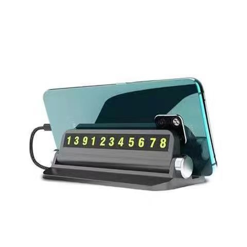 XHD držač za telefon u automobilu, Lazy Stand tip, plastičan, s skrivenim ID klipom i multifunkcionalnom karticom za parkiranje