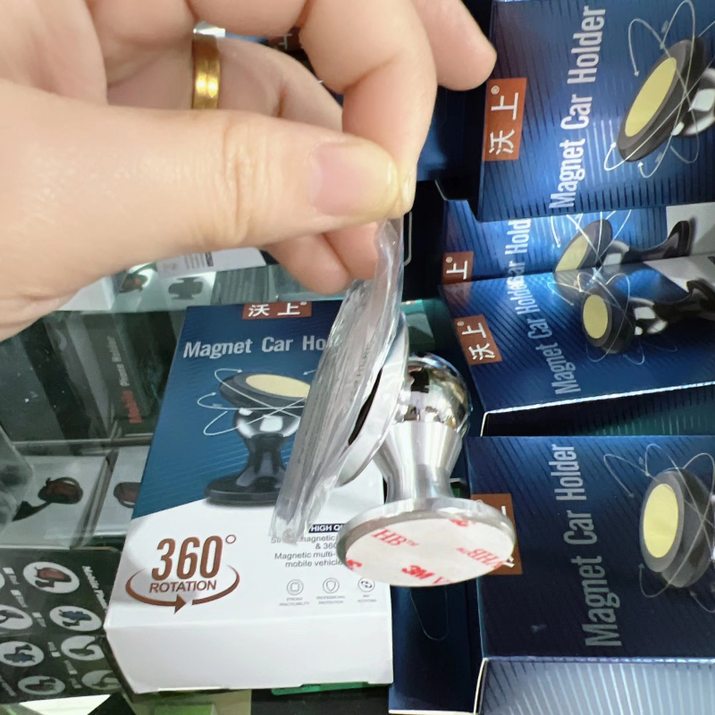 Woshon 360 Magnet — Auto držač za telefon s 360° rotacijom i magnetskim učvršćenjem, ljepljivi držač, ABC+PC materijal