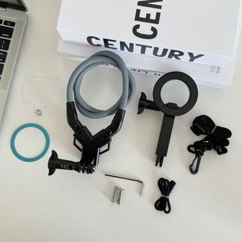 Stalak za nadglavni montaž – magnetski držač za vrat za vlog prvog lica i sportski vlog, podesivi kut, silikon, univerzalni dizajn, kompatibilan s telefonom model D