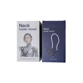 Stalak za nadglavni montaž – magnetski držač za vrat za vlog prvog lica i sportski vlog, podesivi kut, silikon, univerzalni dizajn, kompatibilan s telefonom model D