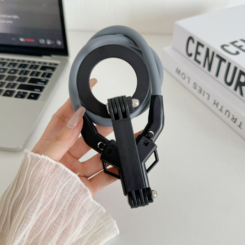 Stalak za nadglavni montaž – magnetski držač za vrat za vlog prvog lica i sportski vlog, podesivi kut, silikon, univerzalni dizajn, kompatibilan s telefonom model D